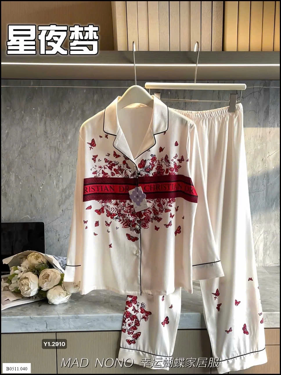 BỘ PIJAMA LỤA HÃNG MADNONO Giá sỉ 260k