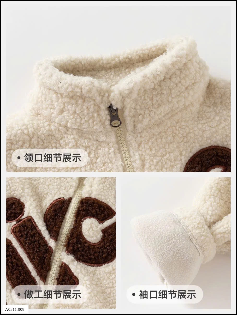 ÁO KHOÁC LÔNG TRẺ EM WELLKID Giá sỉ 170k