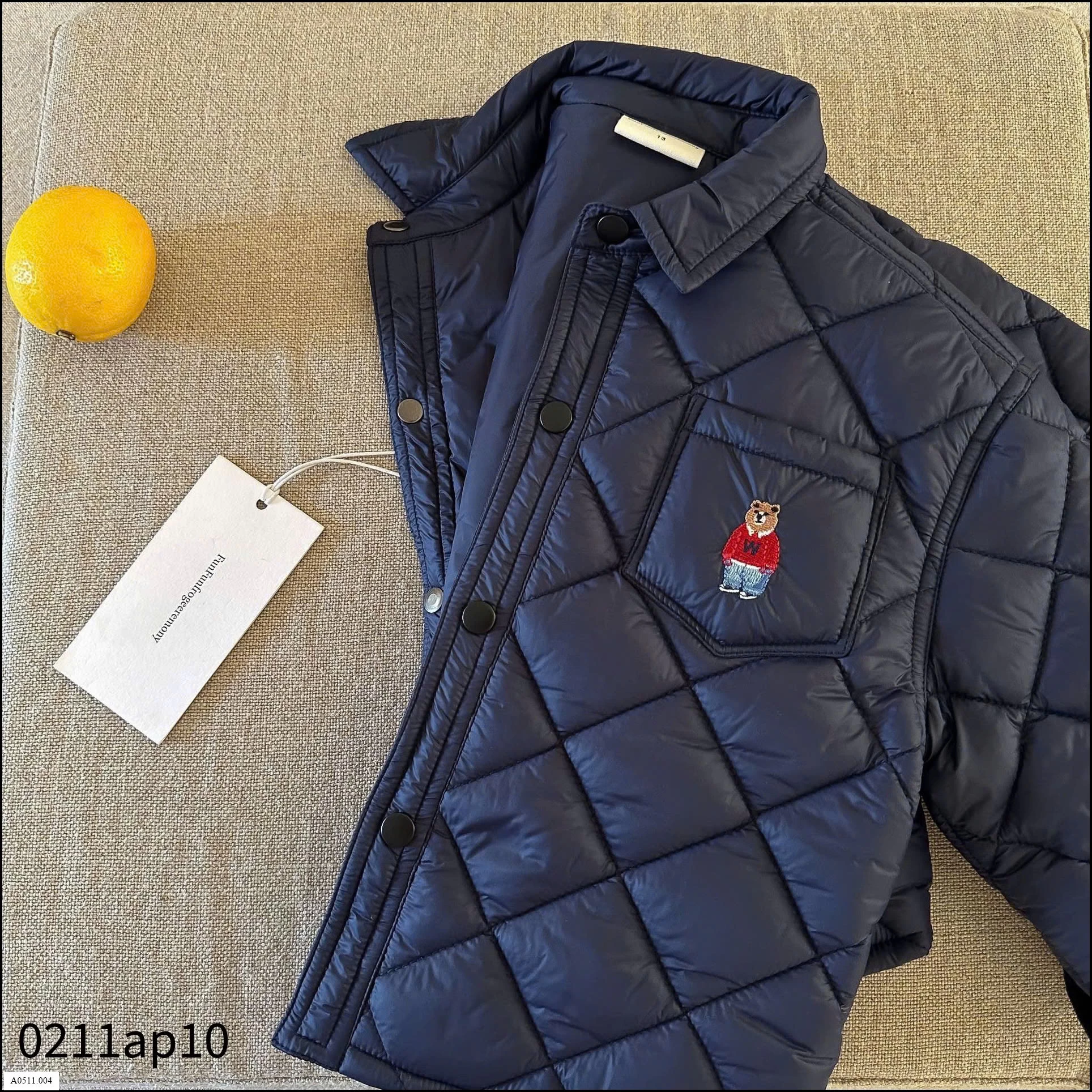 ÁO PHAO TRẦN TRÁM THÊU GẤU FUNFUN  Giá sỉ 220k