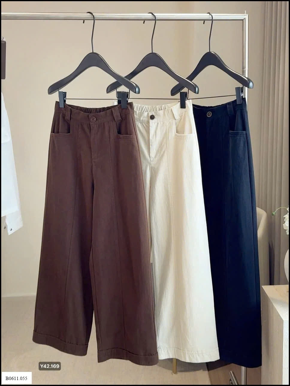 QUẦN OỐNG RỘNG LƯNG CHUN ANNA  Giá sỉ 205k