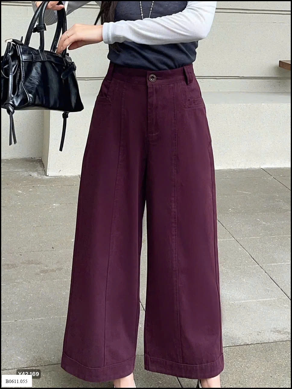 QUẦN OỐNG RỘNG LƯNG CHUN ANNA  Giá sỉ 205k