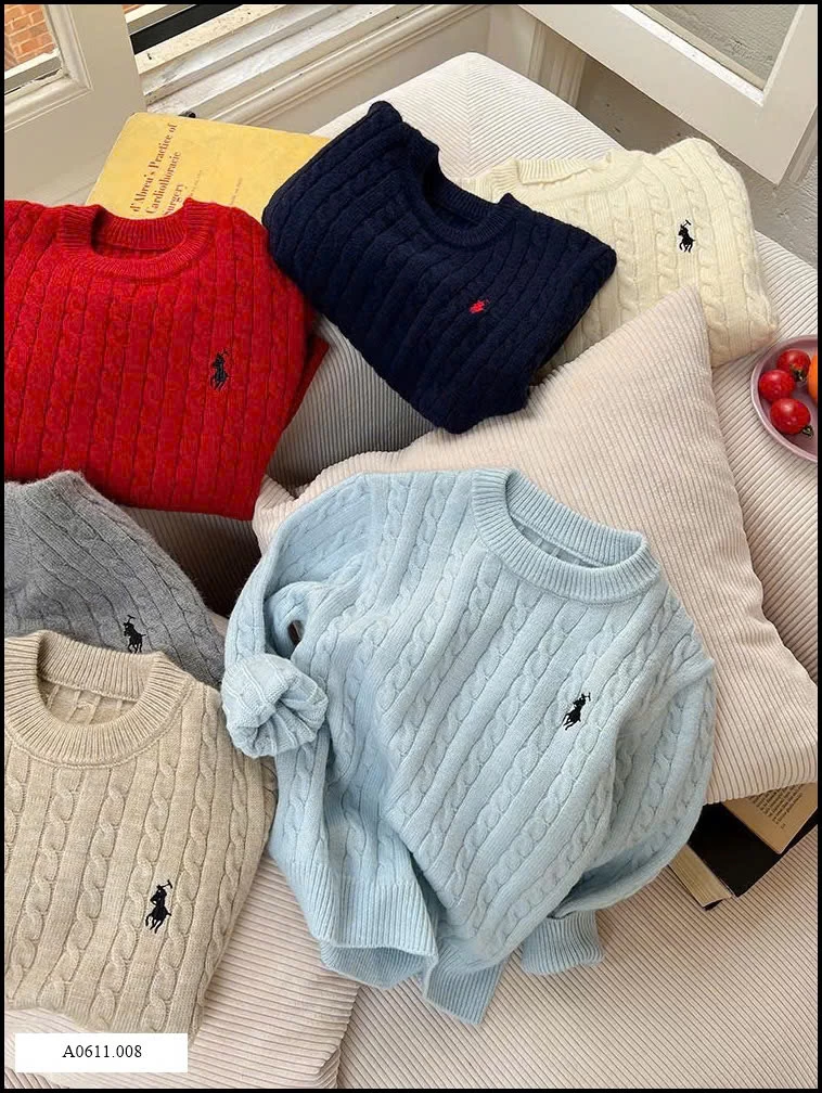 ÁO LEN THÊU NGỰA CAO CẤP NHÀ AMBB Giá sỉ 90-150: 185k      160: 200k