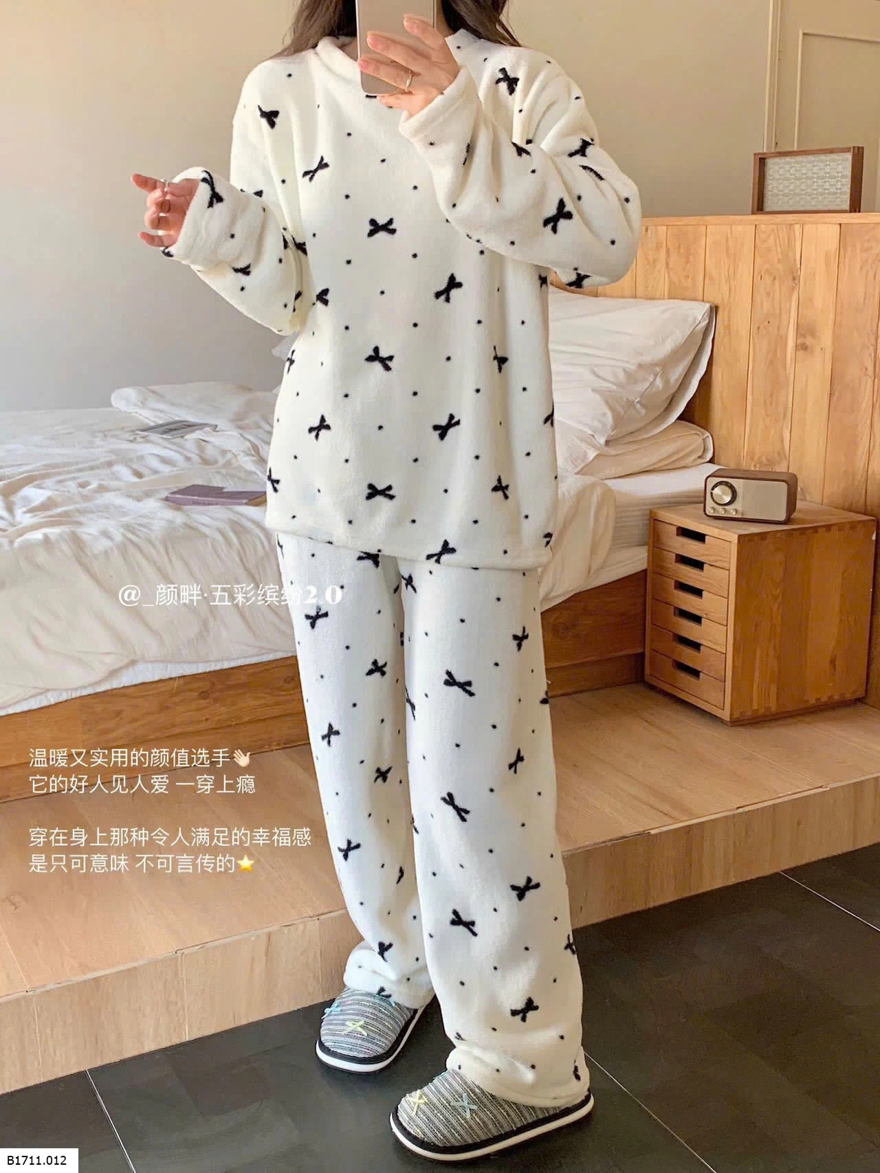 BST BỘ NGỦ LÔNG HỌA TIẾT CHO NỮ  Giá sỉ 165k