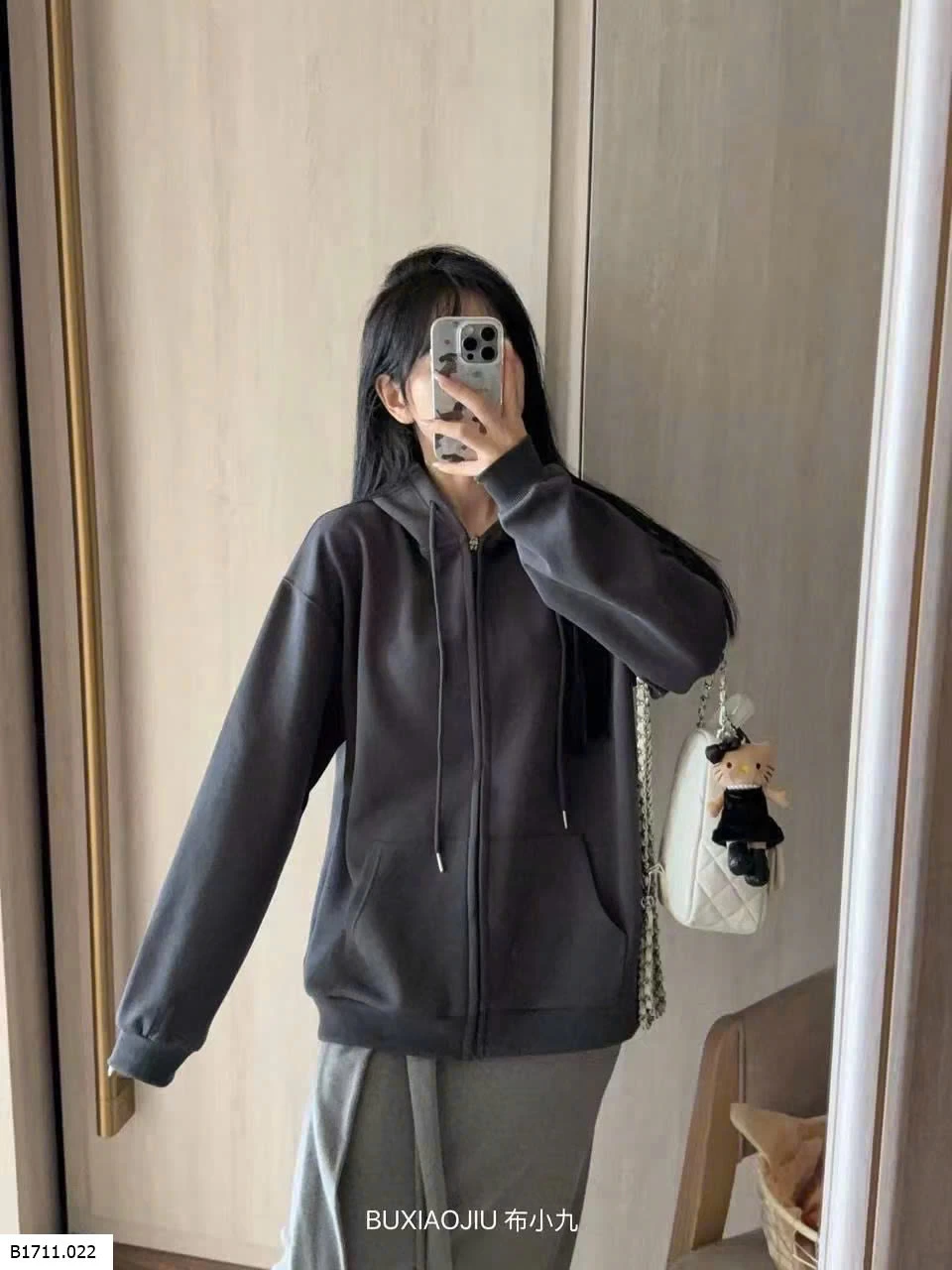 ÁO KHOÁC HOODIE NỈ BUXIAOJIU   Giá sỉ 220k