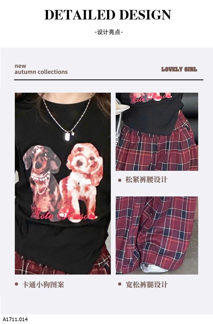 ÁO CROPTOP VẠT CHÉO & QUẦN SUÔNG CARO BG  Giá sỉ áo #145k quần #185k