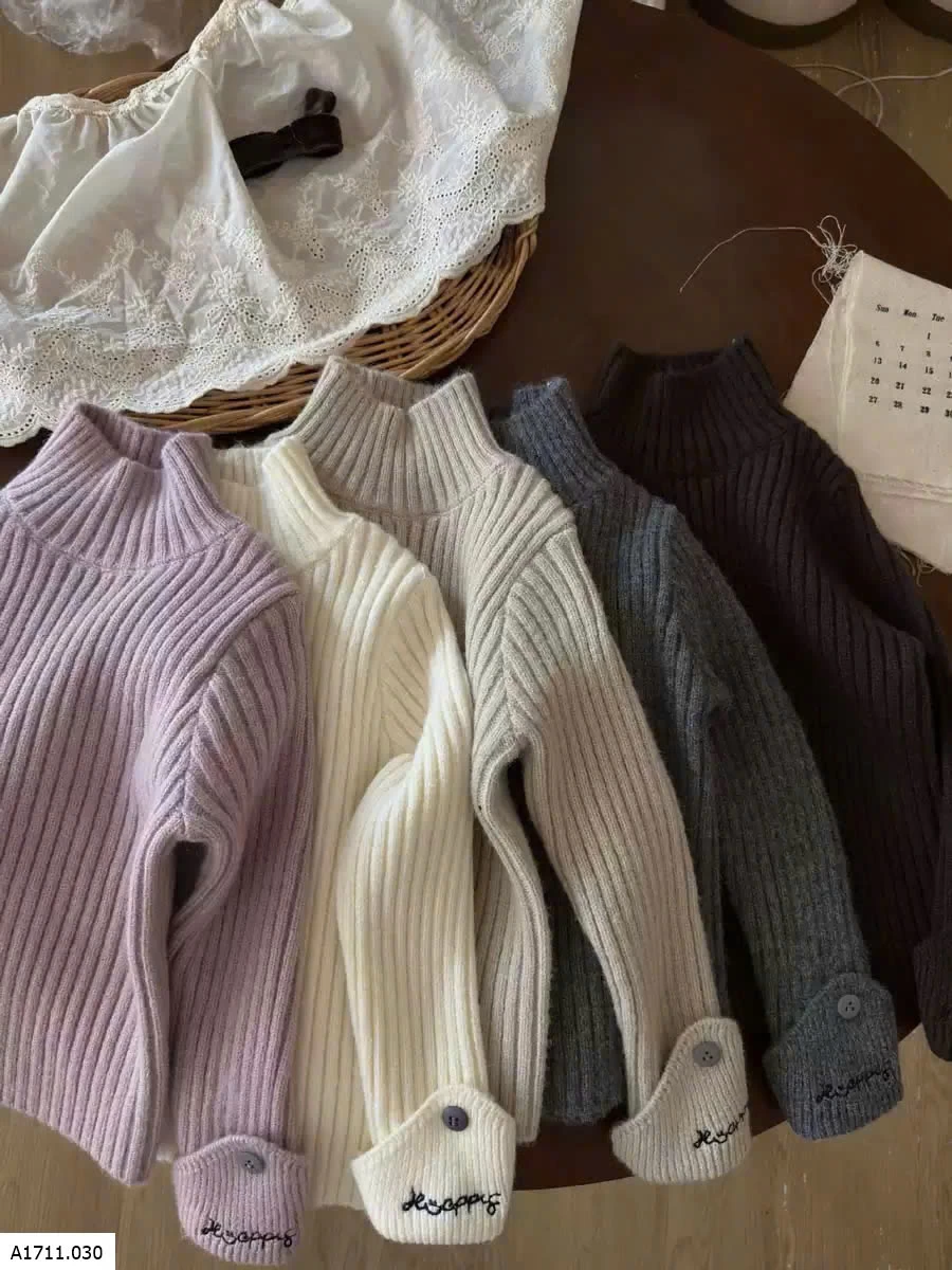 Áo len dày dặn cho bé gái   Giá sỉ 140k