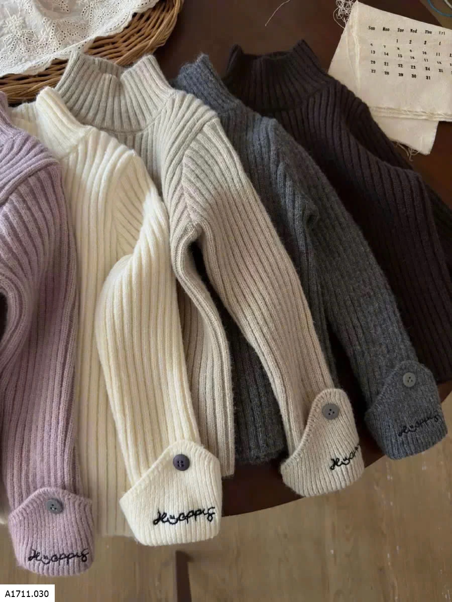 Áo len dày dặn cho bé gái   Giá sỉ 140k