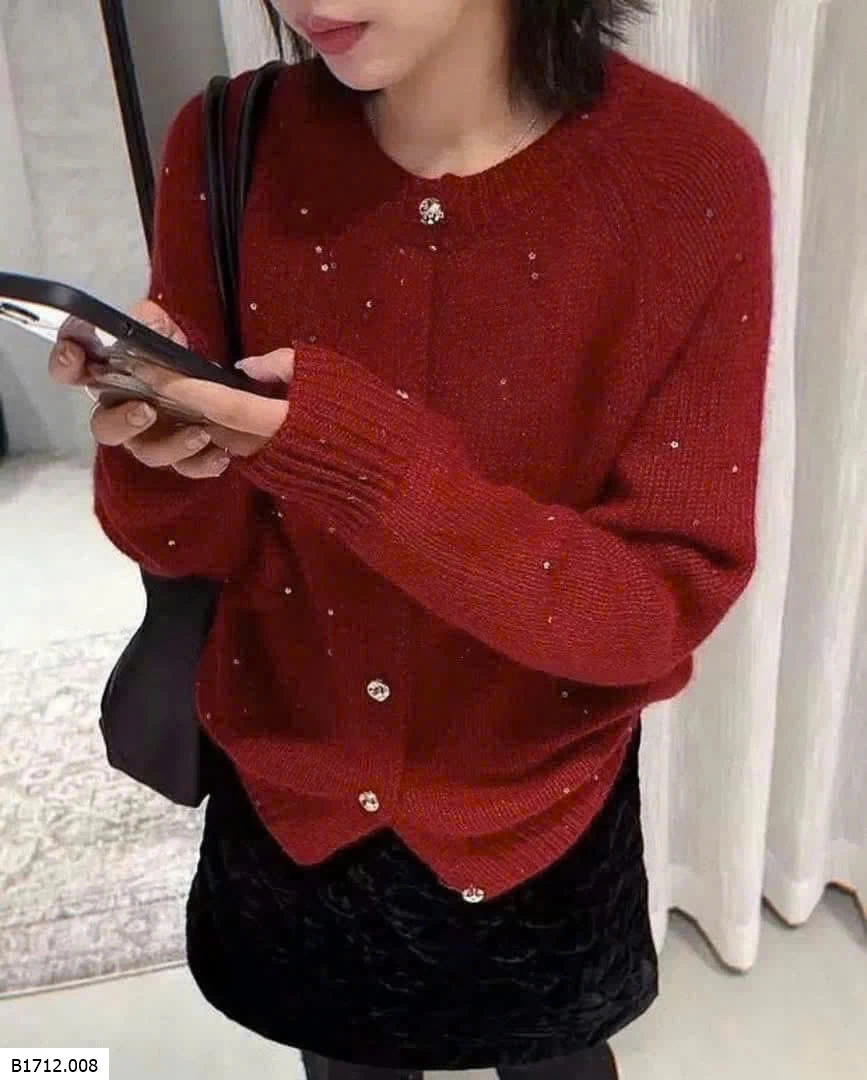 CARDIGAN LEN ĐỎ  Giá sỉ 165k
