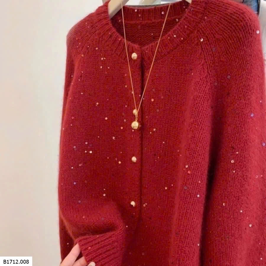 CARDIGAN LEN ĐỎ  Giá sỉ 165k