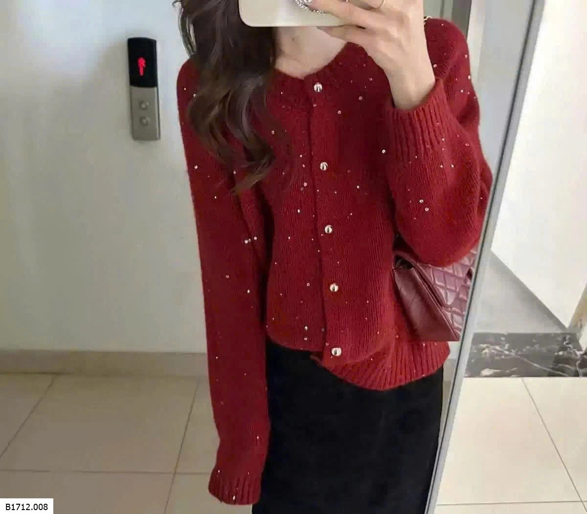 CARDIGAN LEN ĐỎ  Giá sỉ 165k