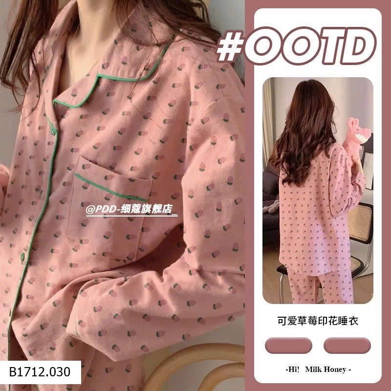 BỘ PIJAMA  DÀI TAY  HOẠ TIẾT SIÊU XINH CHO NỮ  Giá sỉ 115k