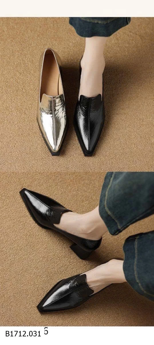 GIÀY CAO GÓT MŨI NHỌN DA BÓNG  Giá sỉ 190k