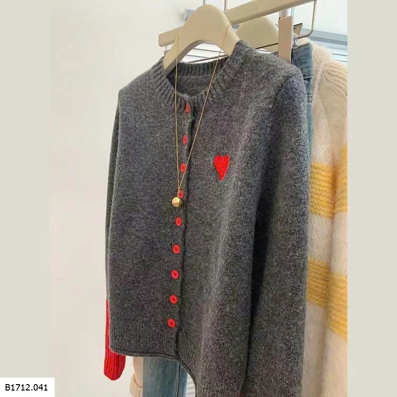 ÁO LEN XÁM CÀI CÚC PHỐI TAY  Giá sỉ 140k