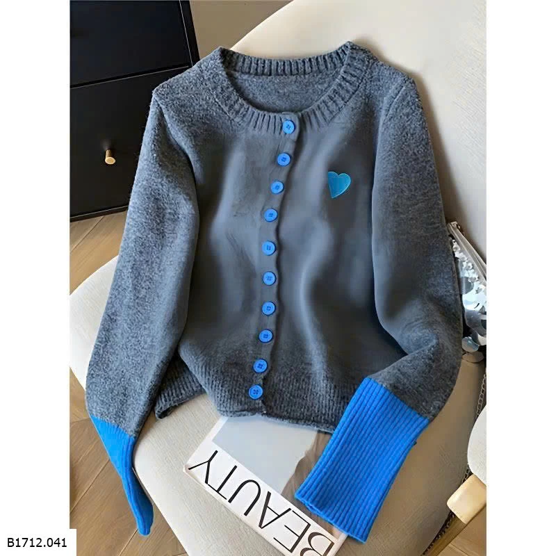 ÁO LEN XÁM CÀI CÚC PHỐI TAY  Giá sỉ 140k