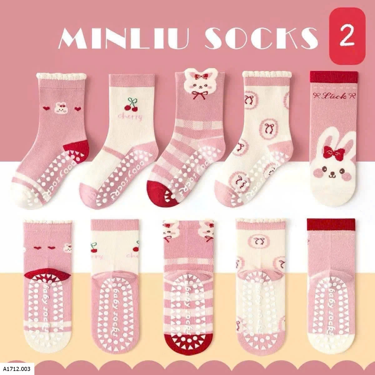 SET 5Đ TẤT CHỐNG TRƠN NHÀ MINLIU  Giá sỉ 90ka/s