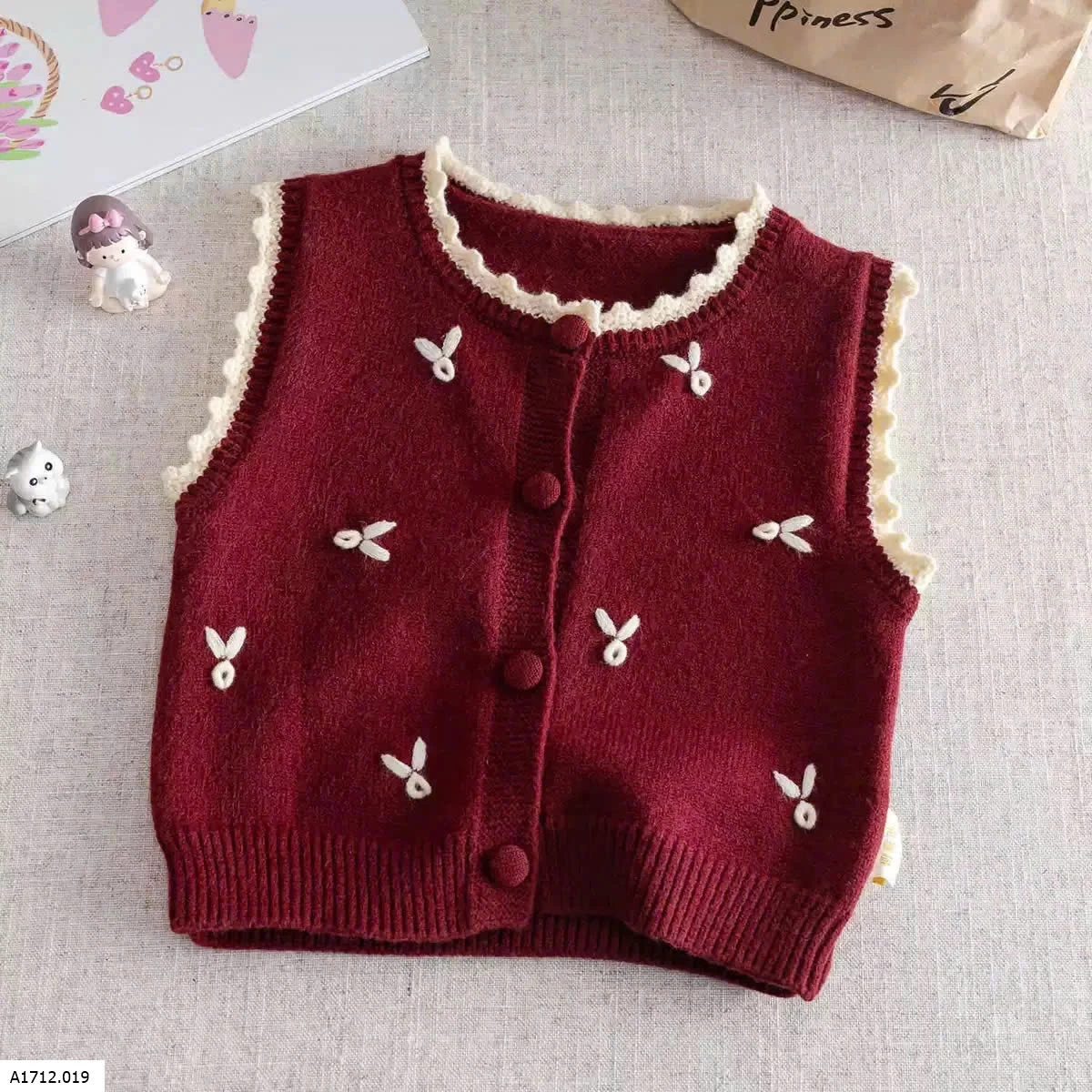 Áo gile len cho bé gái  Giá sỉ 119k