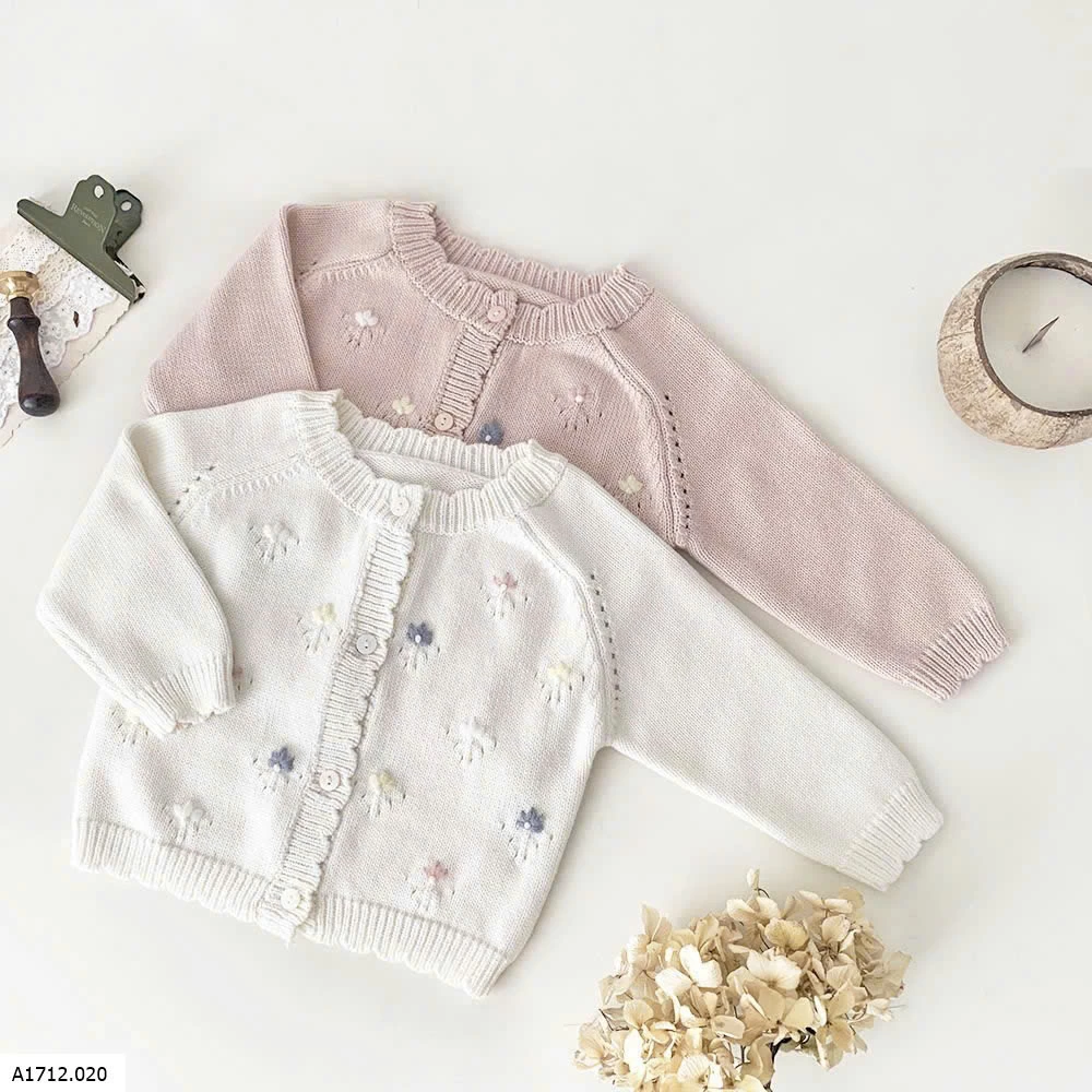 ÁO LEN THÊU HOA SIZE NHÍ   Giá sỉ 205k