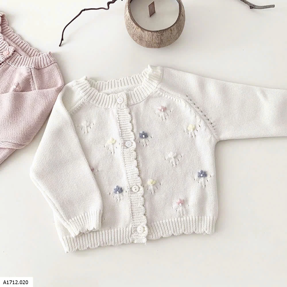 ÁO LEN THÊU HOA SIZE NHÍ   Giá sỉ 205k