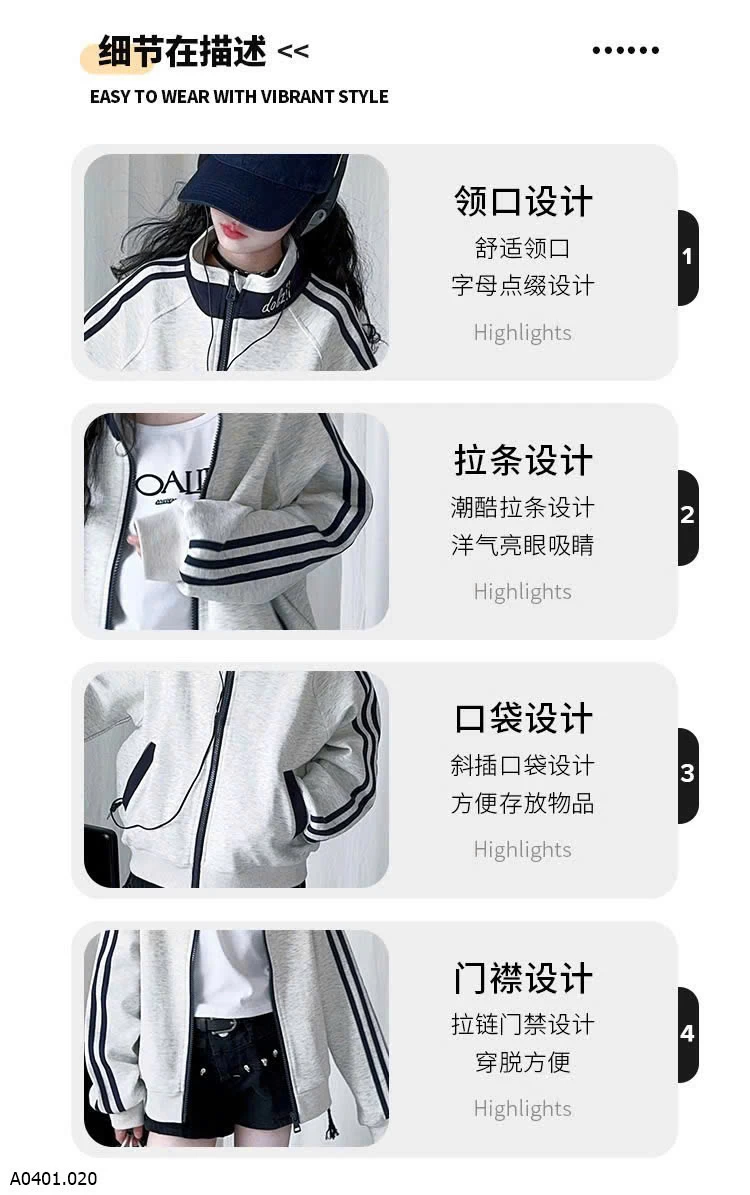 ÁO KHOÁC NỈ THỂ THAO SZ ĐẠI   Giá sỉ 220k