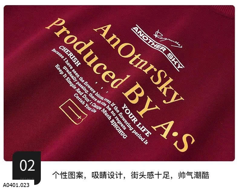 ÁO NỈ LÓT LÔNG CHỮ SIZE ĐẠI   Giá sỉ 225kA
