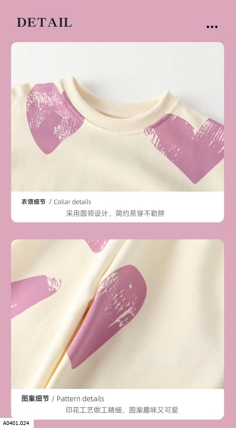 SET NỈ TRÁI TIM XINH CHO BG MALWE  Giá sỉ 165kk