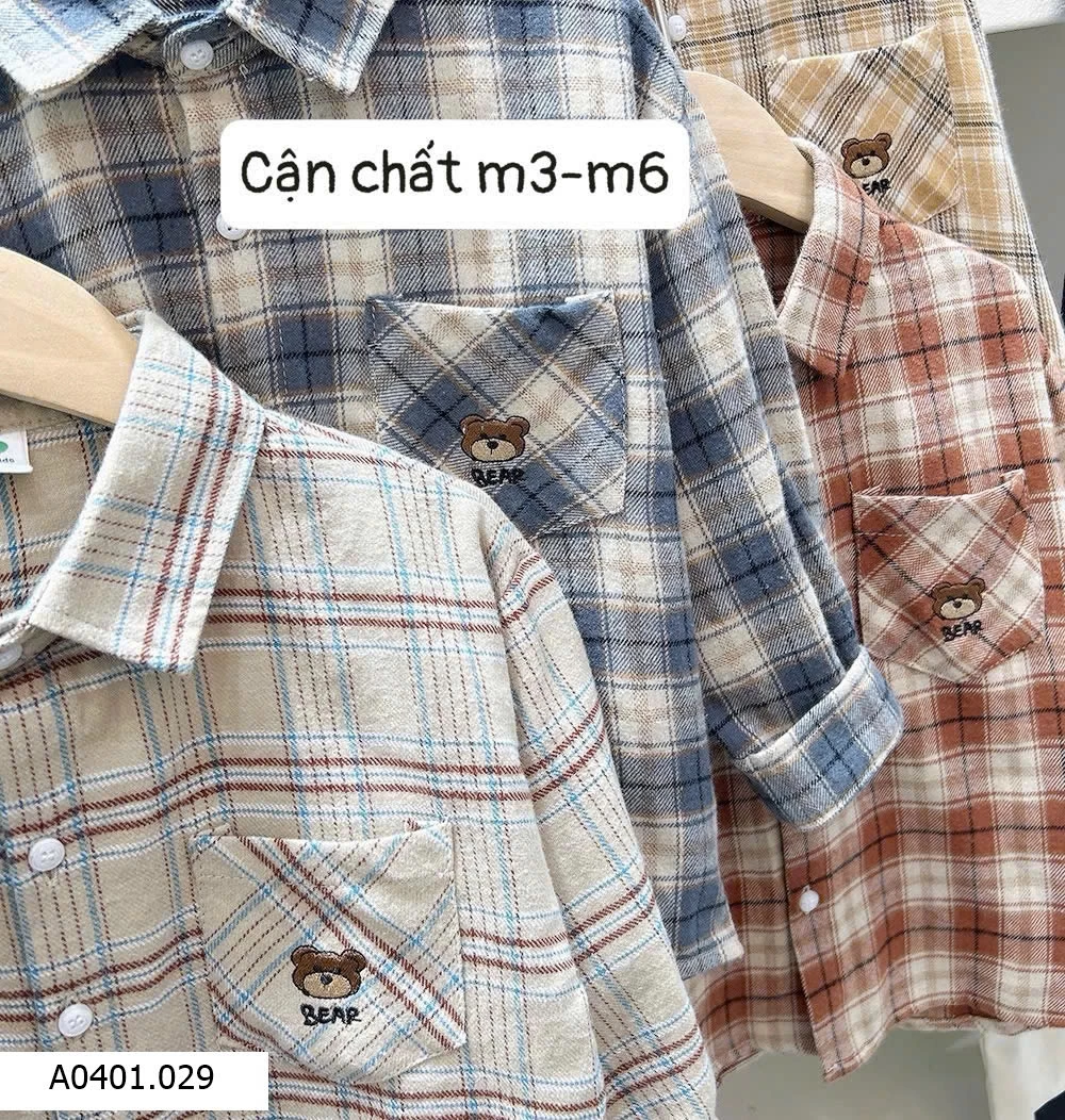 ÁO SƠ MI KẺ KACADY   Giá sỉ 140ka