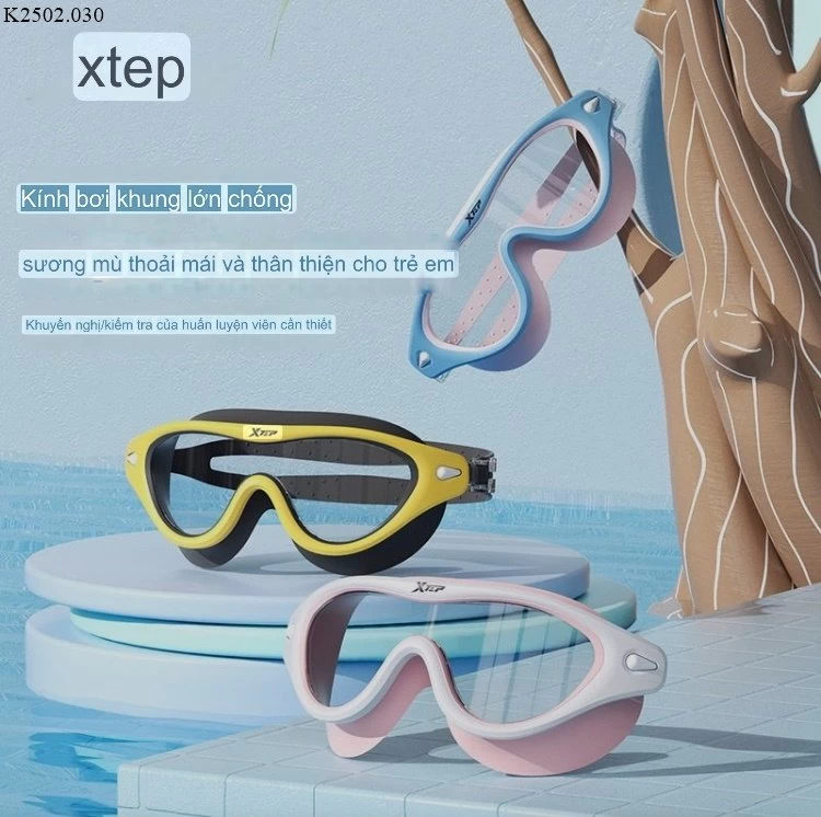 Kính bơi chính hãng #Xtep kids Sỉ 119k/1 chiếc      155k/1 set (gồm kính + mũ)