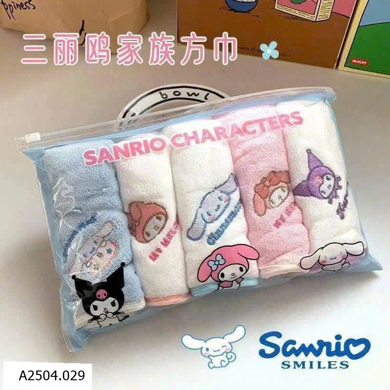 Set 5 khăn mặt #Kuromi Sỉ 46k/1set