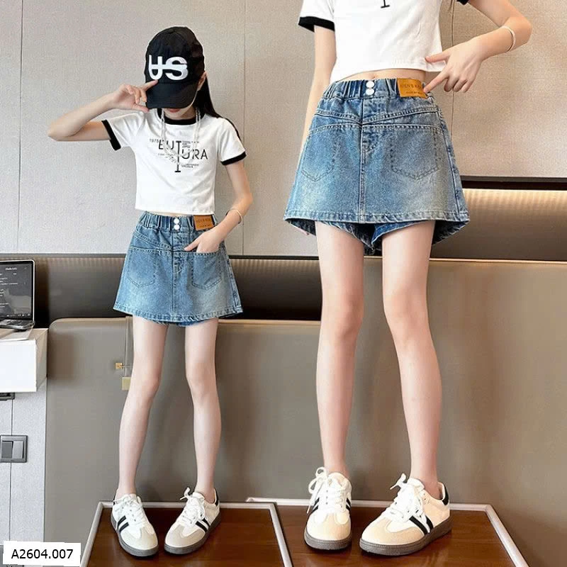 QUẦN VÁY DENIM BÉ GÁI   Sỉ 112k