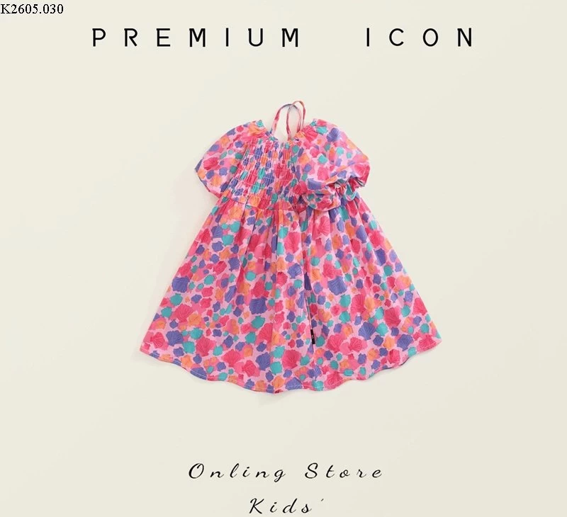 VÁY HOA BÉ GÁI HÃNG PREMIUM ICON Sỉ 92k