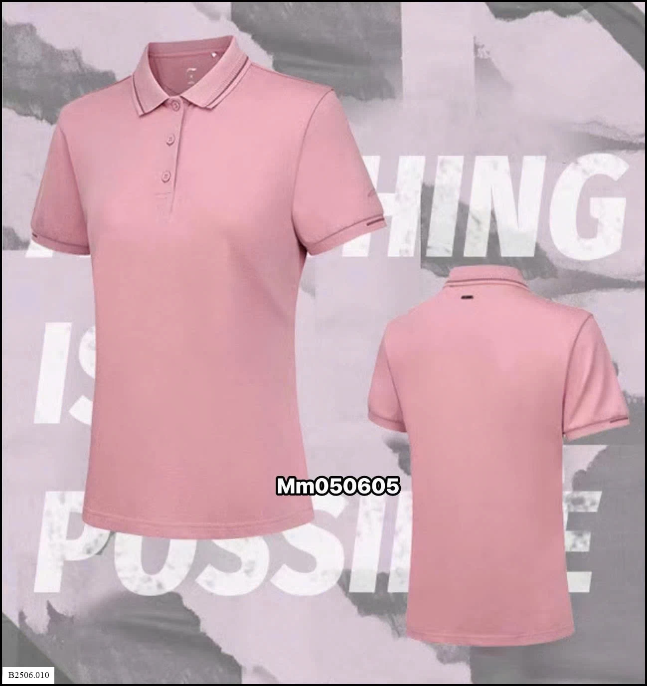  Áo polo hồng lining    Sỉ giá 208k