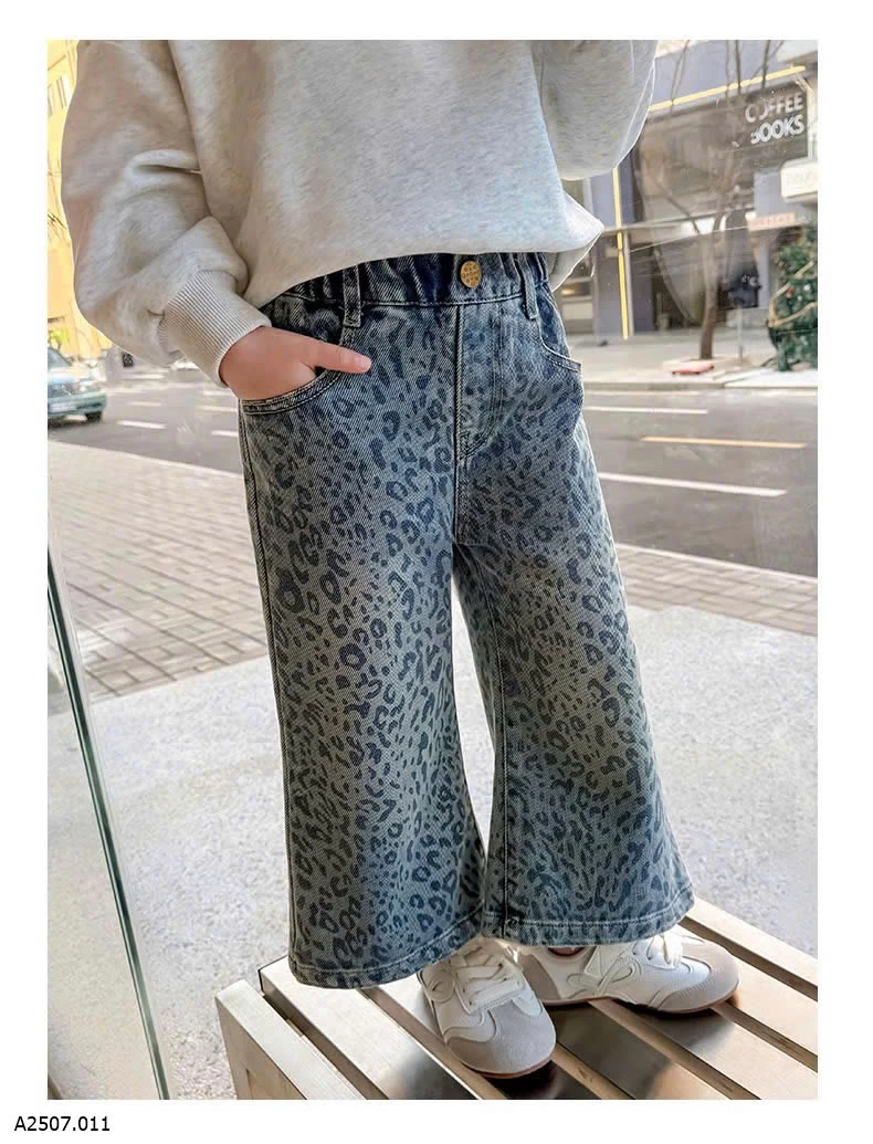 QUẦN JEAN SUÔNG DA BEO Sỉ 129k