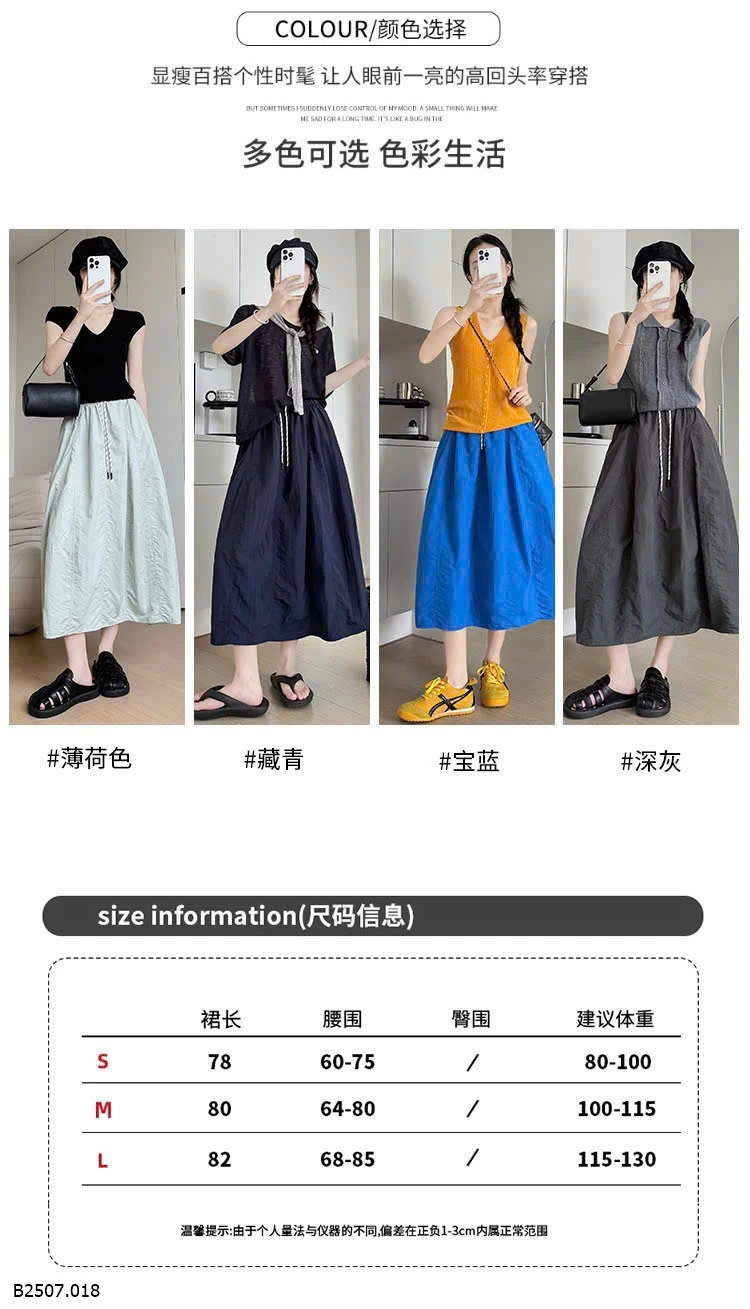 CHÂN VÁY DÁNG DÀI CHO NỮ Sỉ 138k 