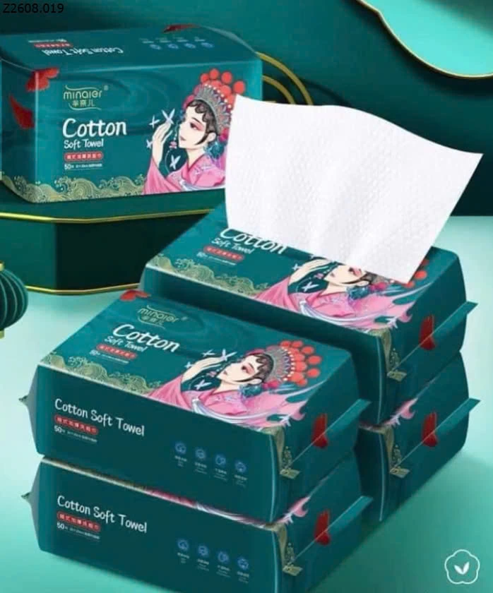 SET 5 GÓI KHĂN MẶT KHÔ COTTON HÃNG MINAIER   Si 100k/ 1 sét 5 gói