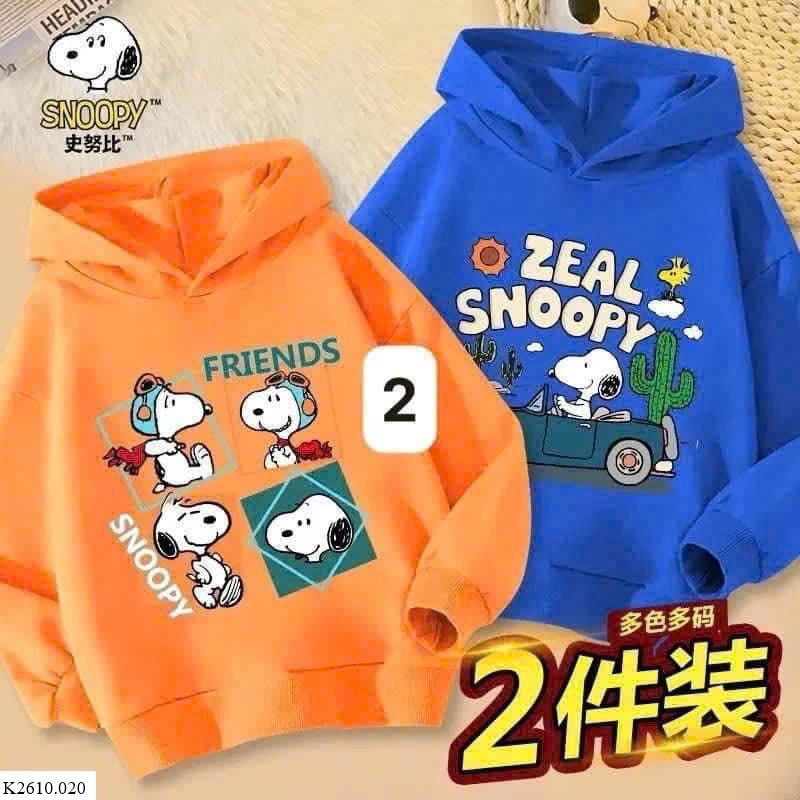 SET 2 ÁO HOODIE SNOOPY  Sỉ 209k/ 1 sét 2c