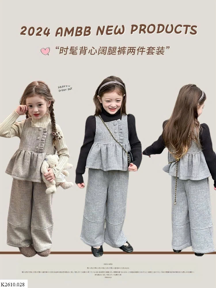 Áo vest búp bê ngọt ngào   Giá sỉ như sau: Size 90-150: 287k Size 160: 315k