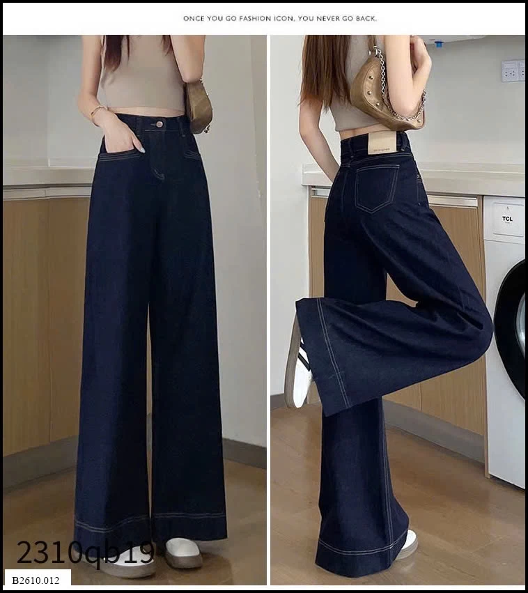QUẦN DENIM SUÔNG CẠP CAO HÁCH DÁNG  Giá sỉ 170k