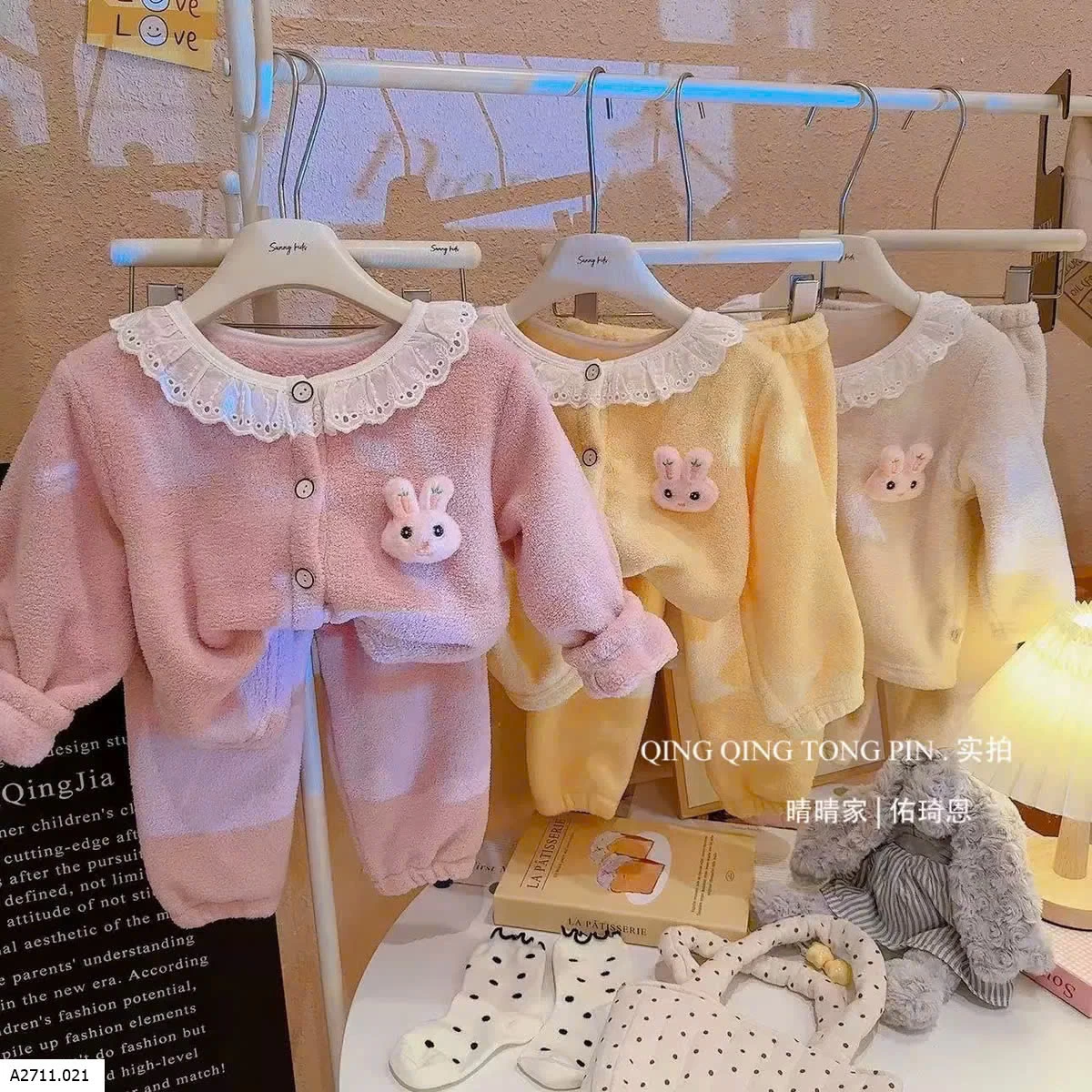 BỘ MẶC NHÀ MÙA ĐÔNG CHO BÉ  Giá sỉ Sz 80-110 #90k Sz 120-160 #110k