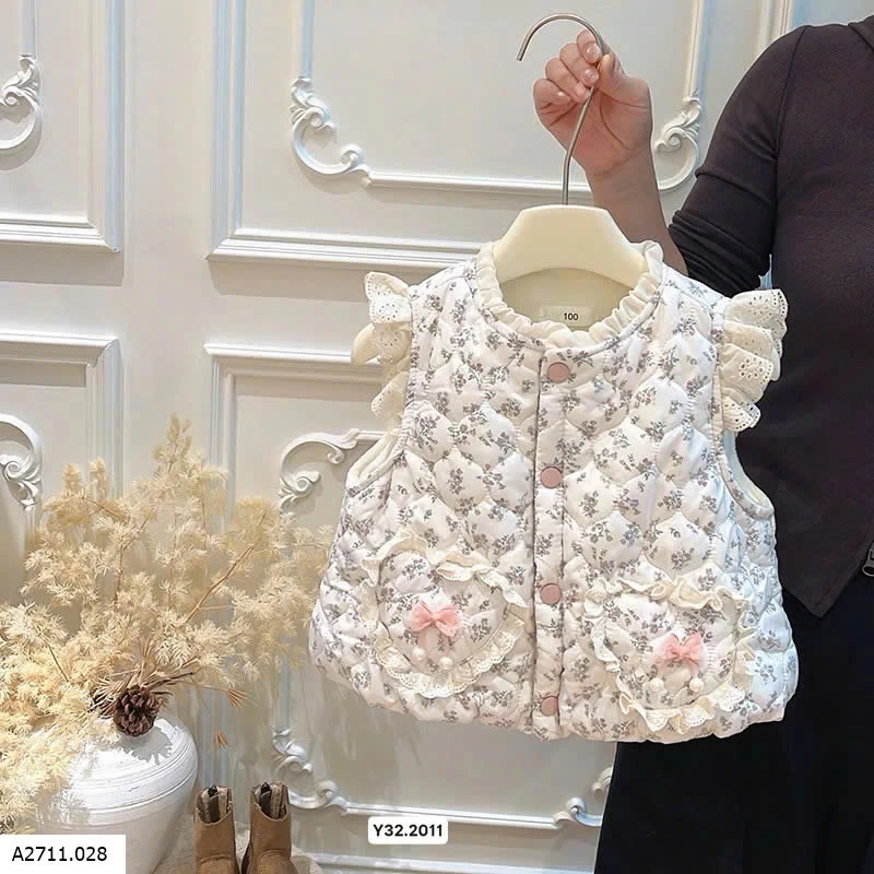 ÁO GILE PHAO LÓT NỈ CHO BÉ GÁI  Giá sỉ 115k