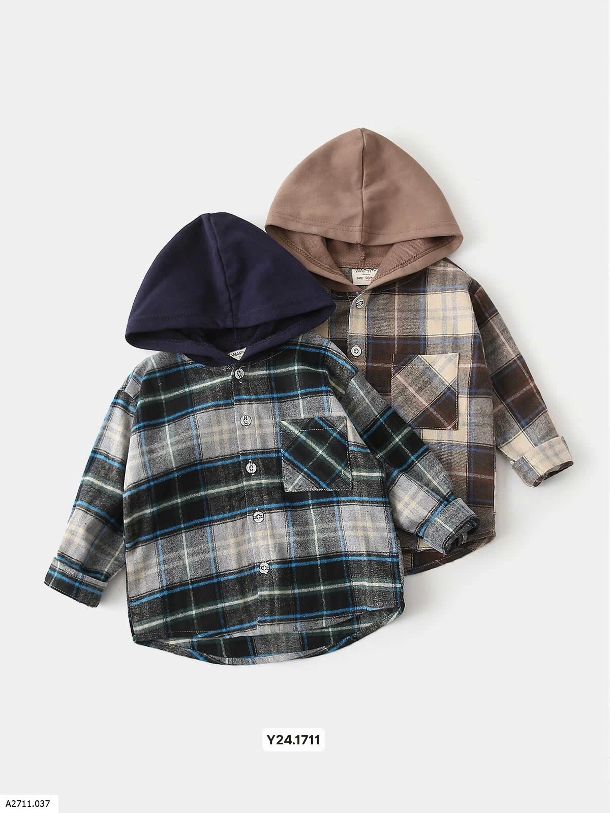 SƠ MI CARO PHỐI MŨ WAPYPY  Giá sỉ 110k