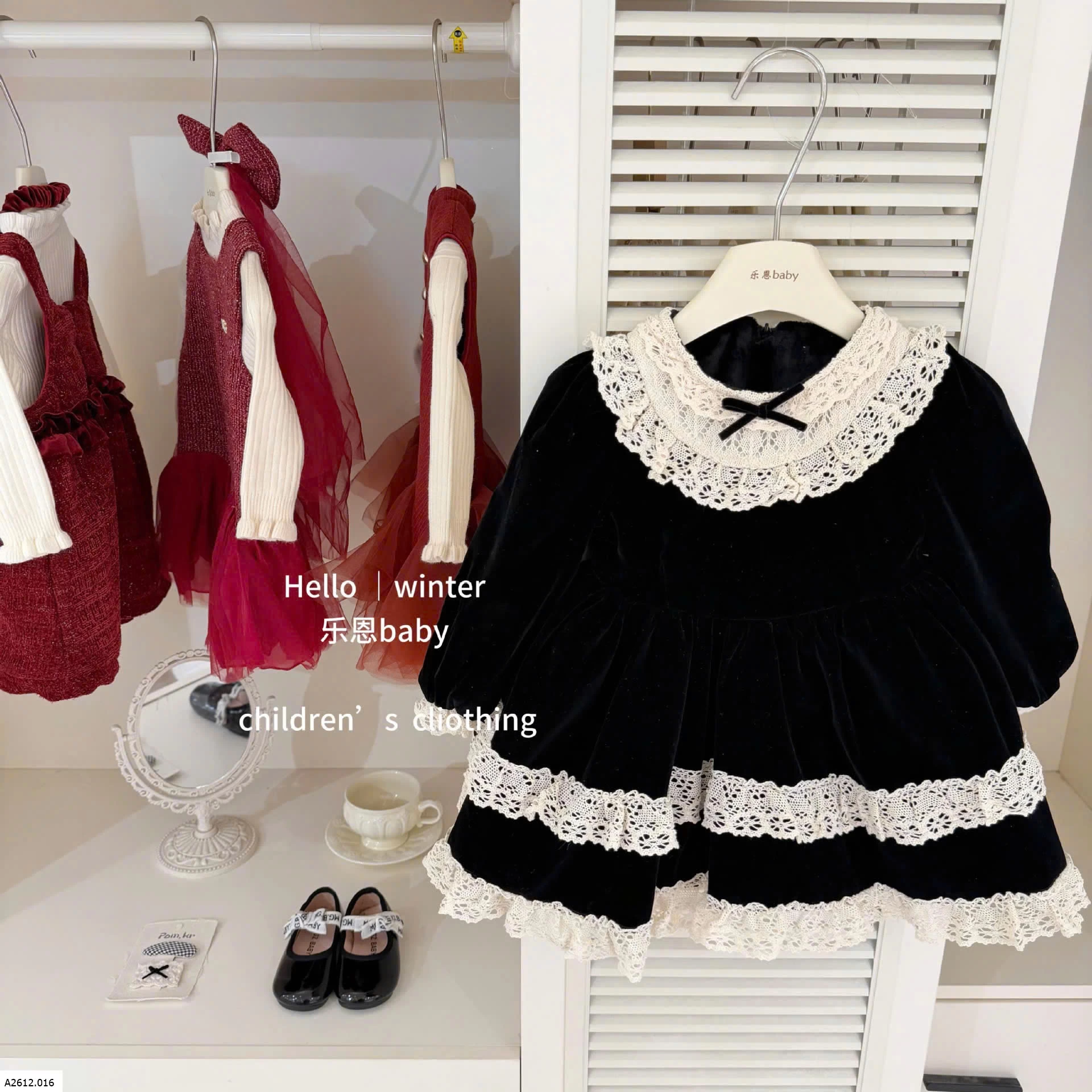 VÁY CÔNG CHÚA PHỐI REN BG  Giá sỉ 324k