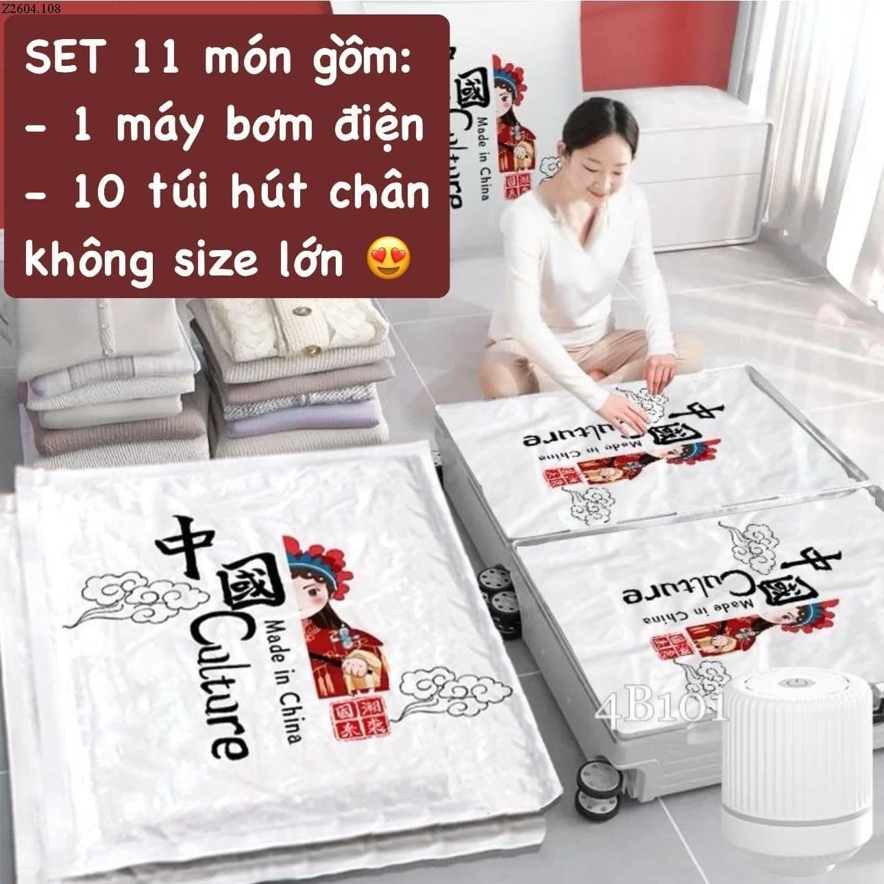 combo 10 Túi hút chân không kèm bơm Si 159k/set 