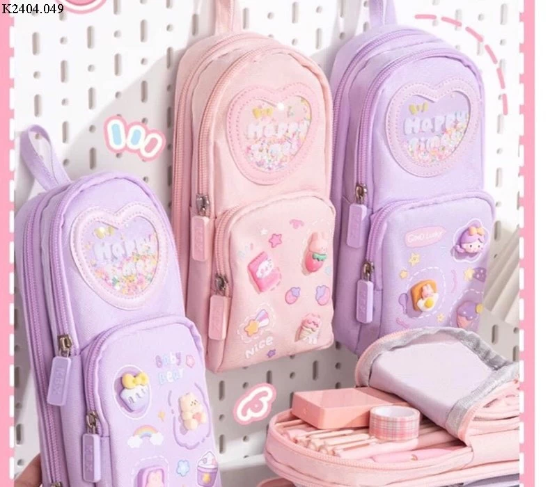  HỘP ĐỰNG BÚT CUTE KÈM STICKER Si 70k/c