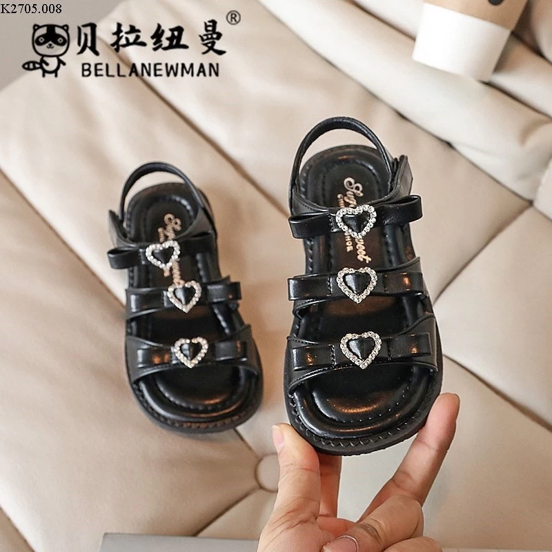 SANDAL NƠ TRÁI TIM BÉ  Giá:  Sz 23-28: 117k Sz 29-34: 124k