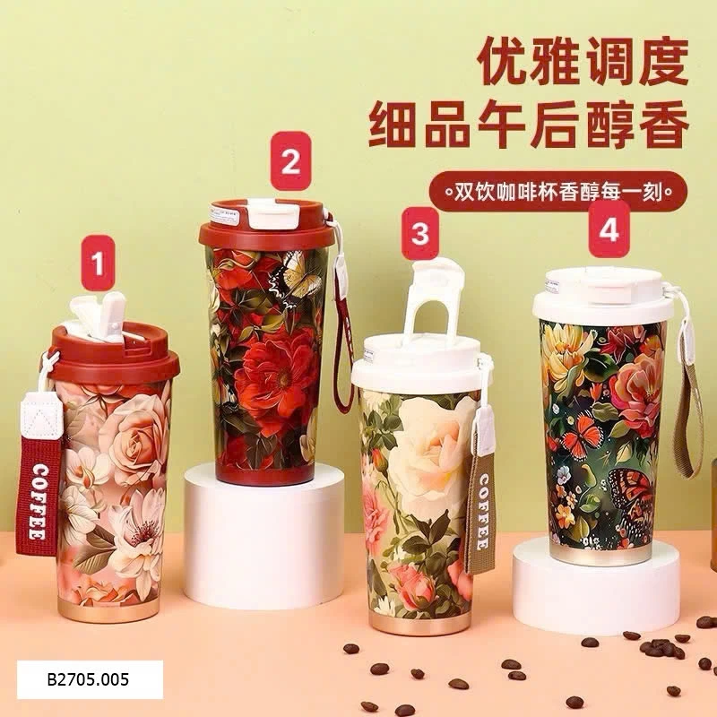 CỐC COFFEE GIỮ NHIỆT HOA VINTAGE Sỉ 85k