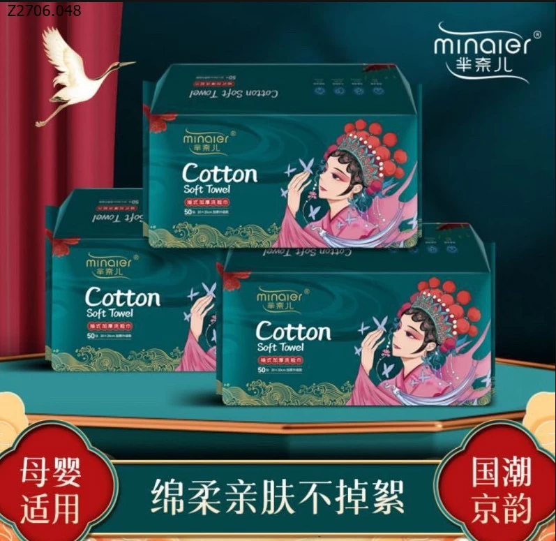 COMBO 4 BỊCH KHĂN MẶT KHÔ COTTON Sỉ 85k/1 set 4 bịch 