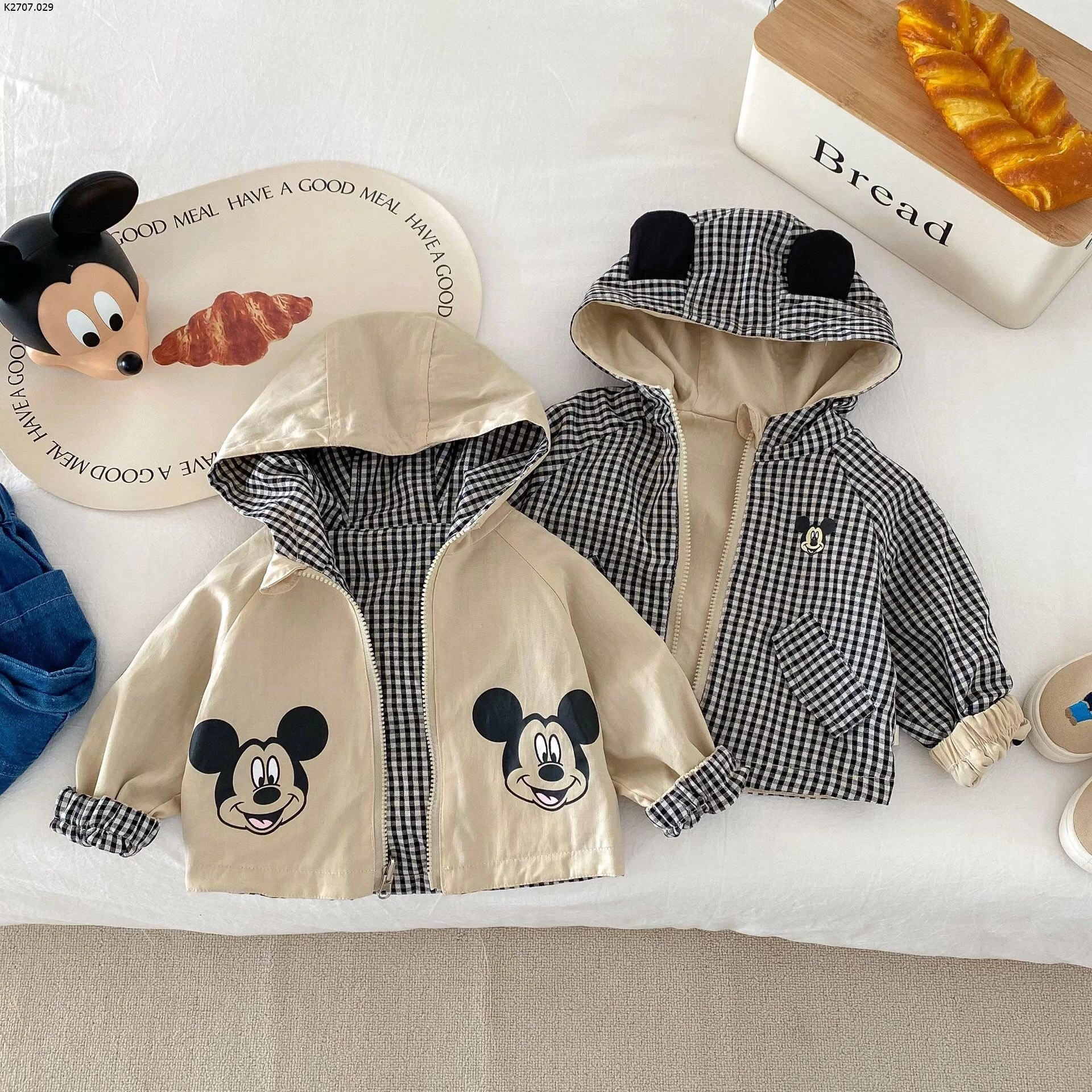 ÁO KHOÁC MICKEY 2 MẶT  Si 158k 