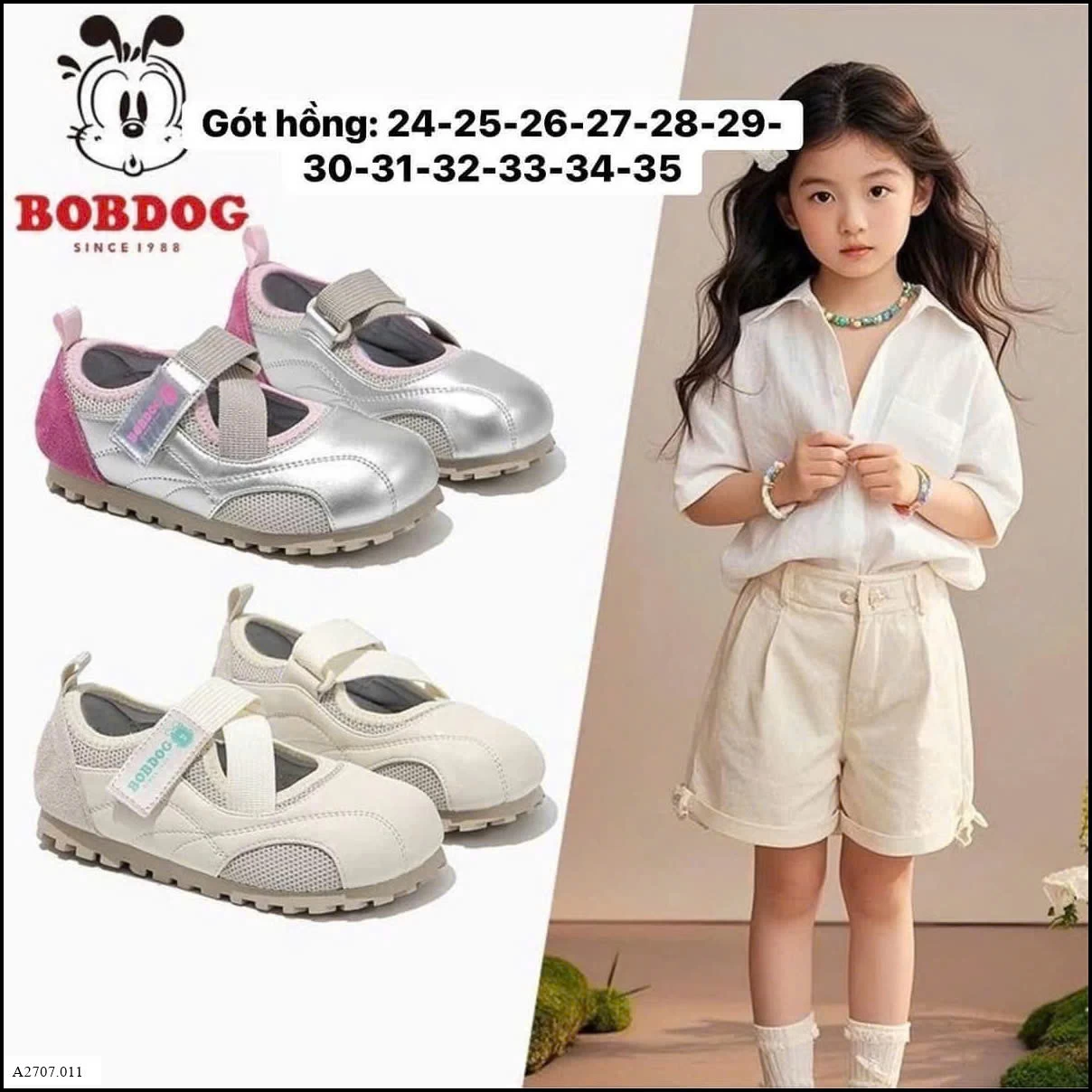 GIÀY BÉ GÁI BOBDOG Giá sỉ 140k 