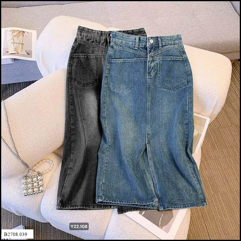 CHÂN VÁY JEAN XẺ TRƯỚC    Giá sỉ 145k