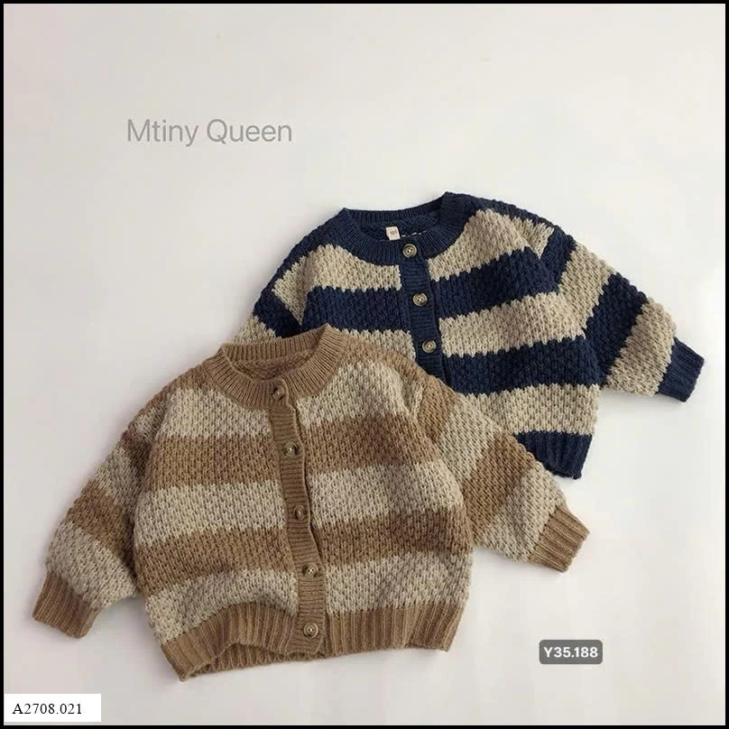 ÁO LEN CARDIGAN KẺ CHO BÉ   Giá sỉ 166k